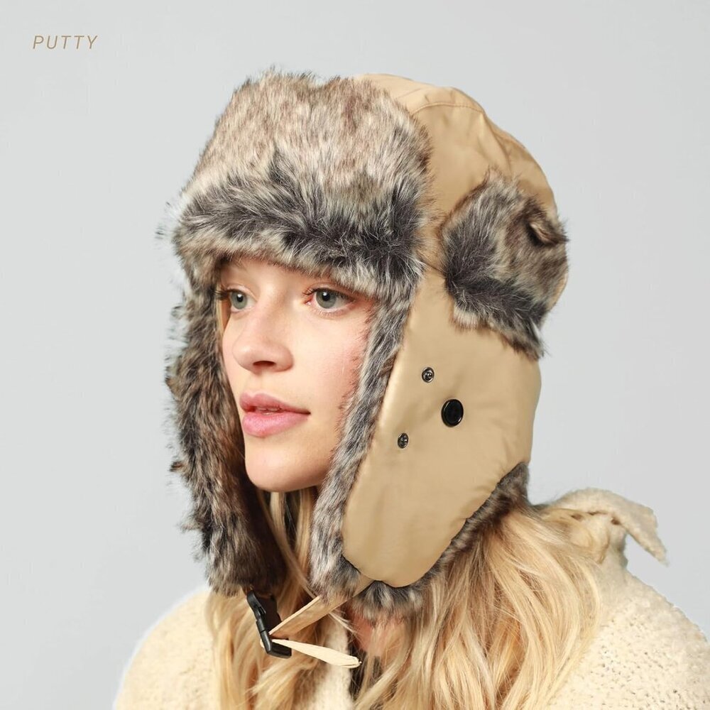 🆕Unisex Army Green Waterproof Winter Warm Premium Strength Ear Flap Strap Hats - Picture 5 of 7